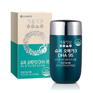 생활정원 슈퍼 오메가3 DHA 95 60일분 - 45g(750mgX60캡슐)